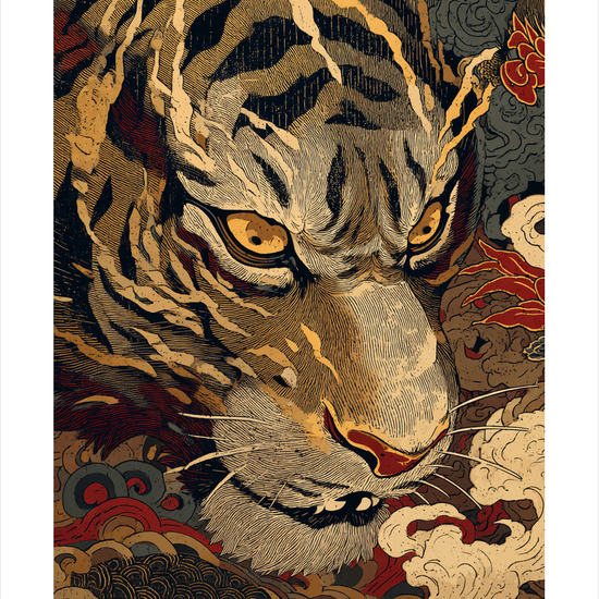 Brøl gennem silkebløde skyer - No Frame, With White Border