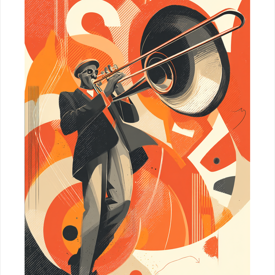 Trombonens varme rumklang - No Frame, With White Border