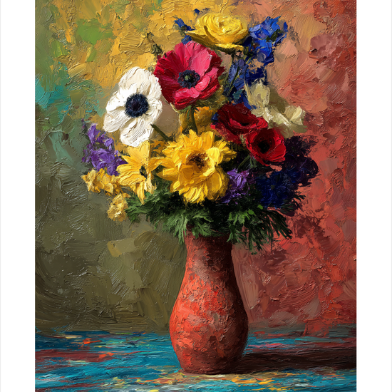 Klang af farver - No Frame, With White Border