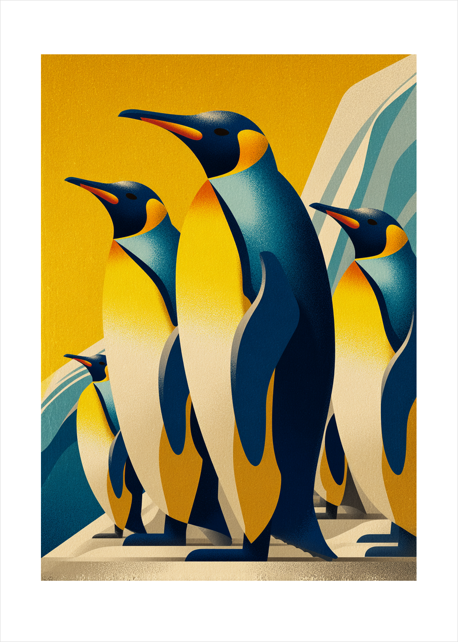 Klang af is og guld - No Frame, With White Border