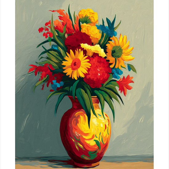 Duften af varme farver - No Frame, With White Border