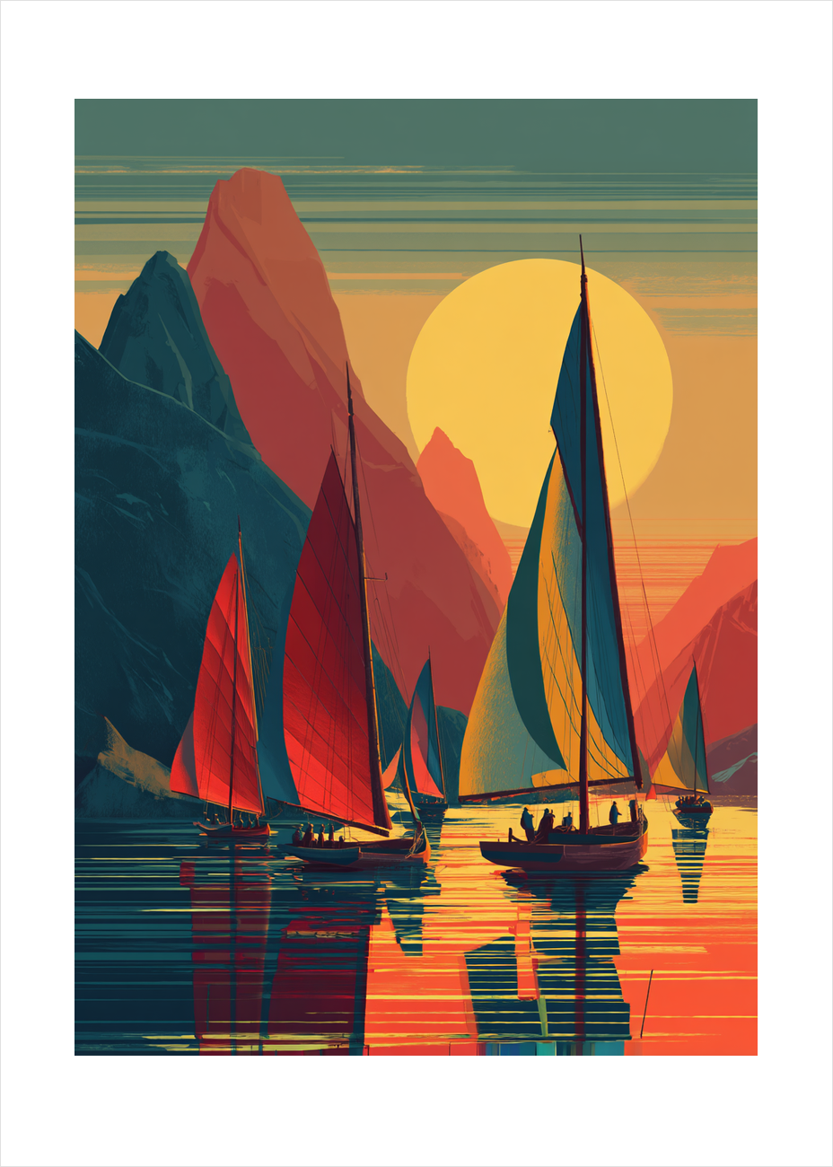 Solens varme smag - No Frame, With White Border