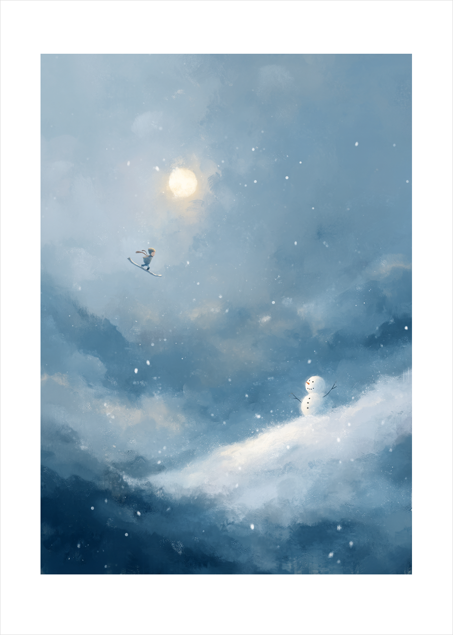 Vinger af kold vind - No Frame, With White Border