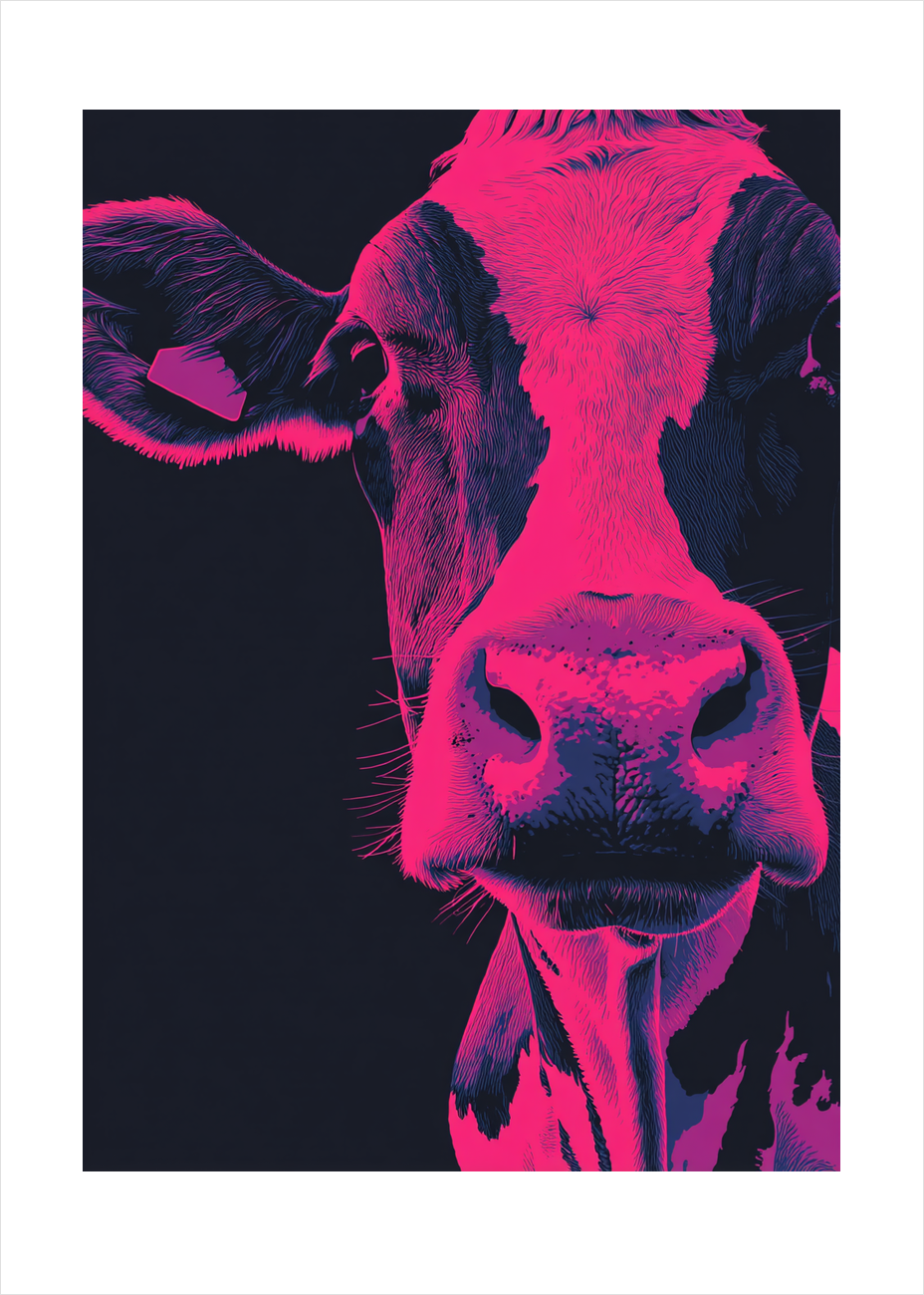 Neonkoens stille åndedræt - No Frame, With White Border