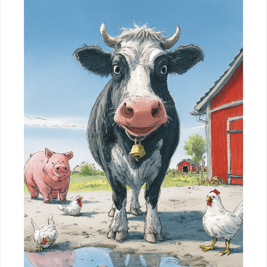 Klokkeklang fra gården - No Frame, With White Border