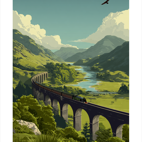 Togets hvisken over dalen - No Frame, With White Border