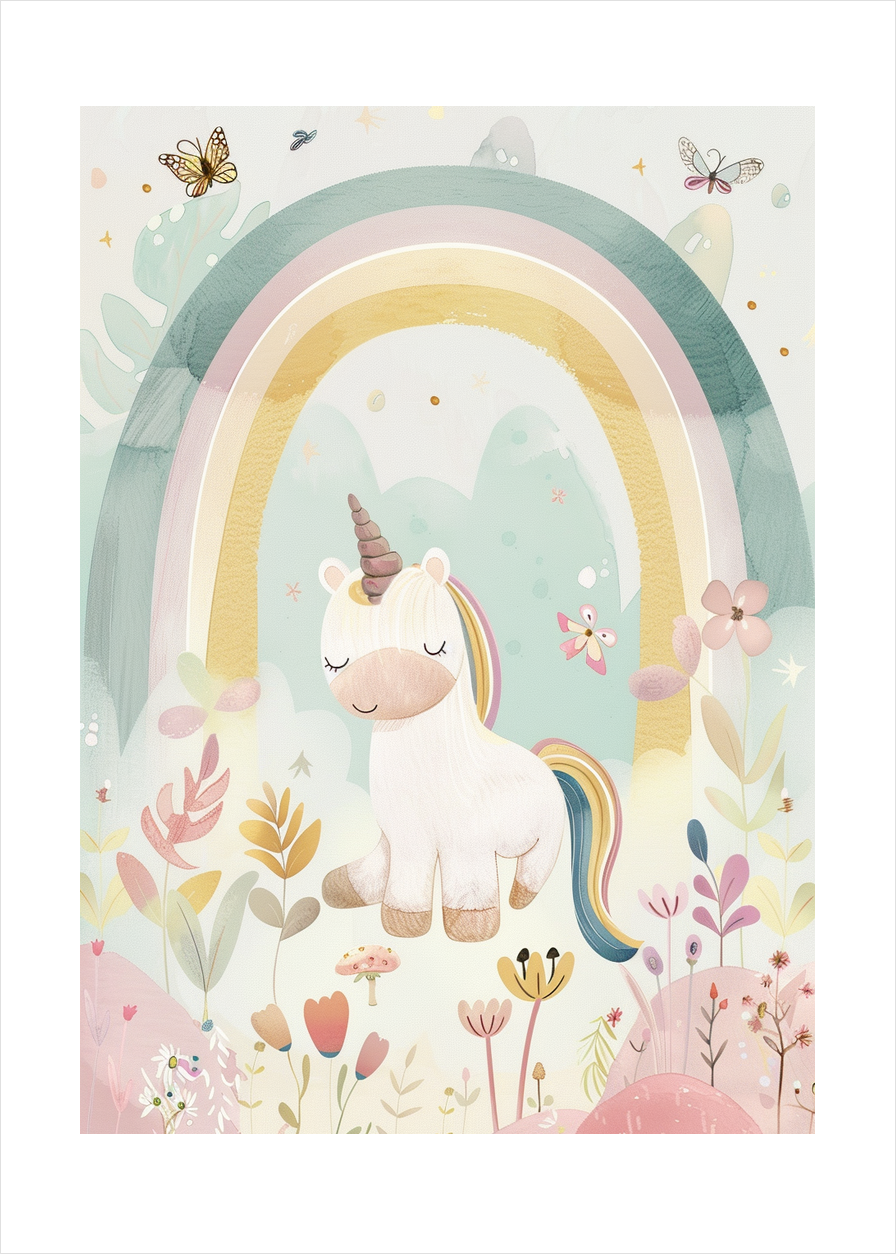 Silke under regnbuens åndedrag - No Frame, With White Border