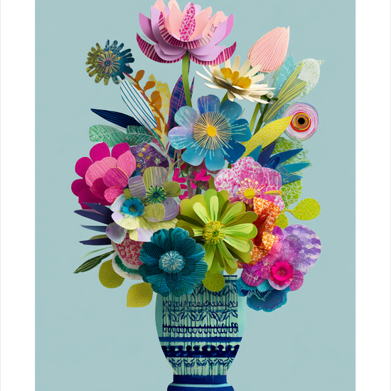 Vasesang i pastelfarver - No Frame, With White Border