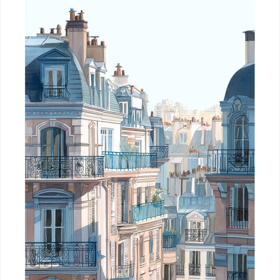 Hvisken fra smedejernsbalkoner - No Frame, With White Border