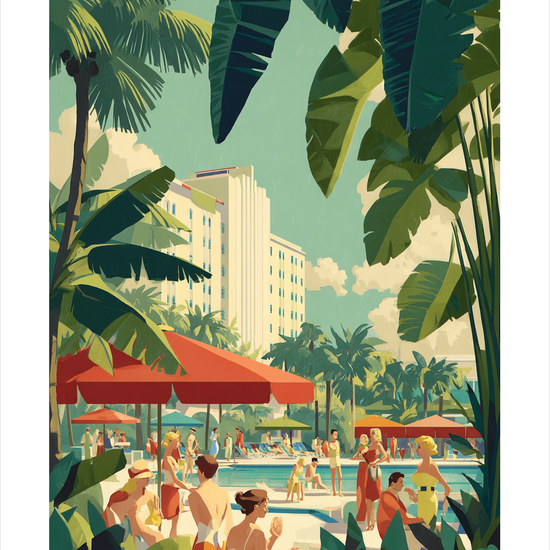 Saltet sus fra palmerne - No Frame, With White Border