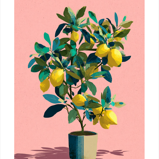 Syrlig sommer på tungen - No Frame, With White Border