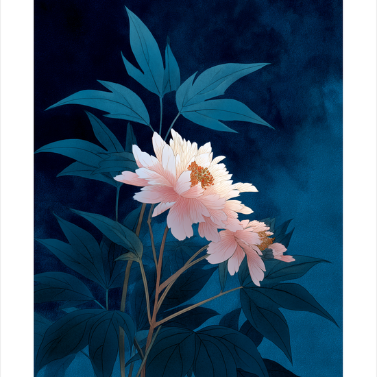 Nattens hvisken i blomst - No Frame, With White Border