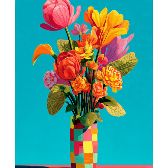 Sommerens syngende farver - No Frame, With White Border