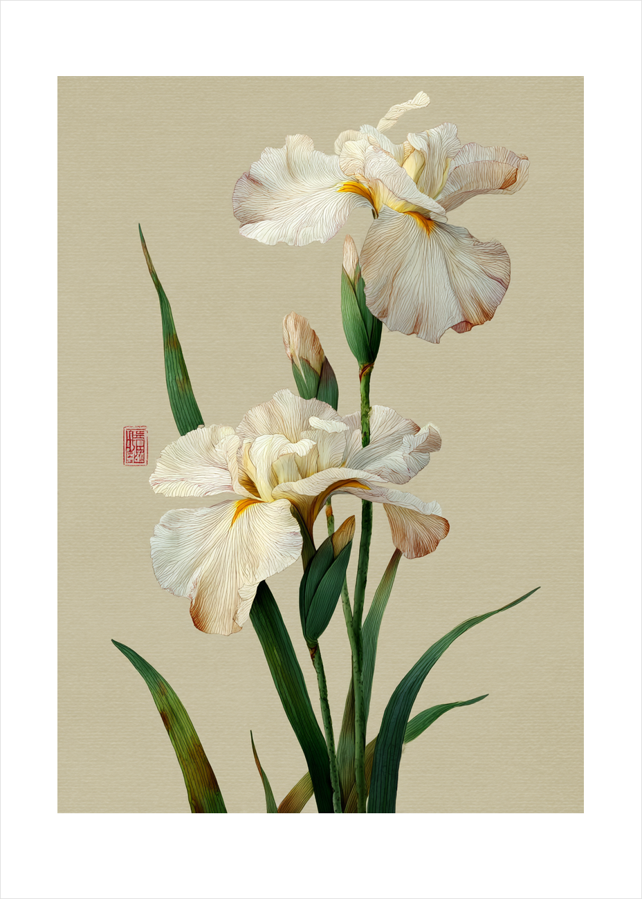 Hviskende silkeblødt åndedrag - No Frame, With White Border