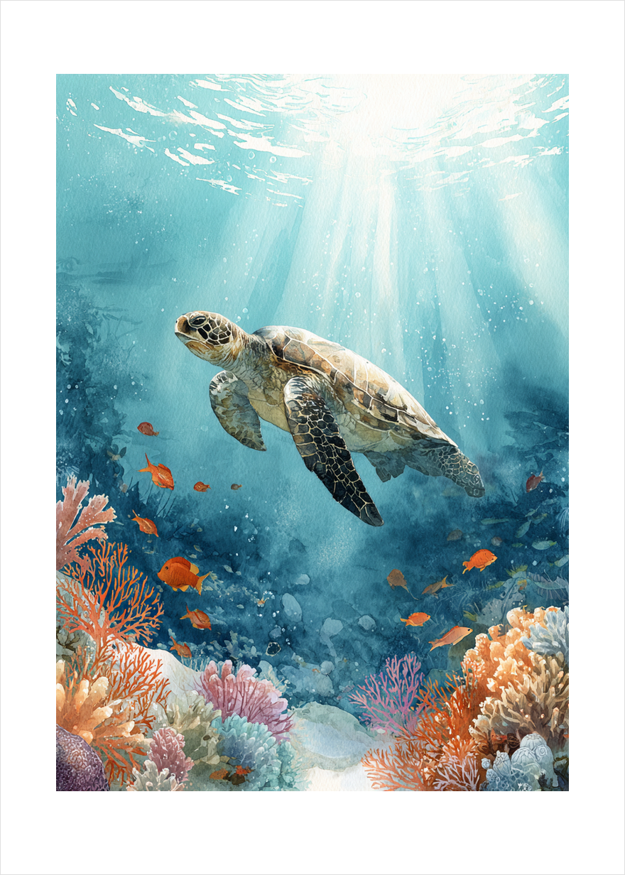 Skildpaddens tyste sang - No Frame, With White Border