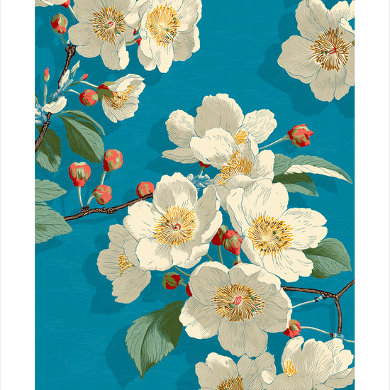 Blid duft af sommerregn - No Frame, With White Border