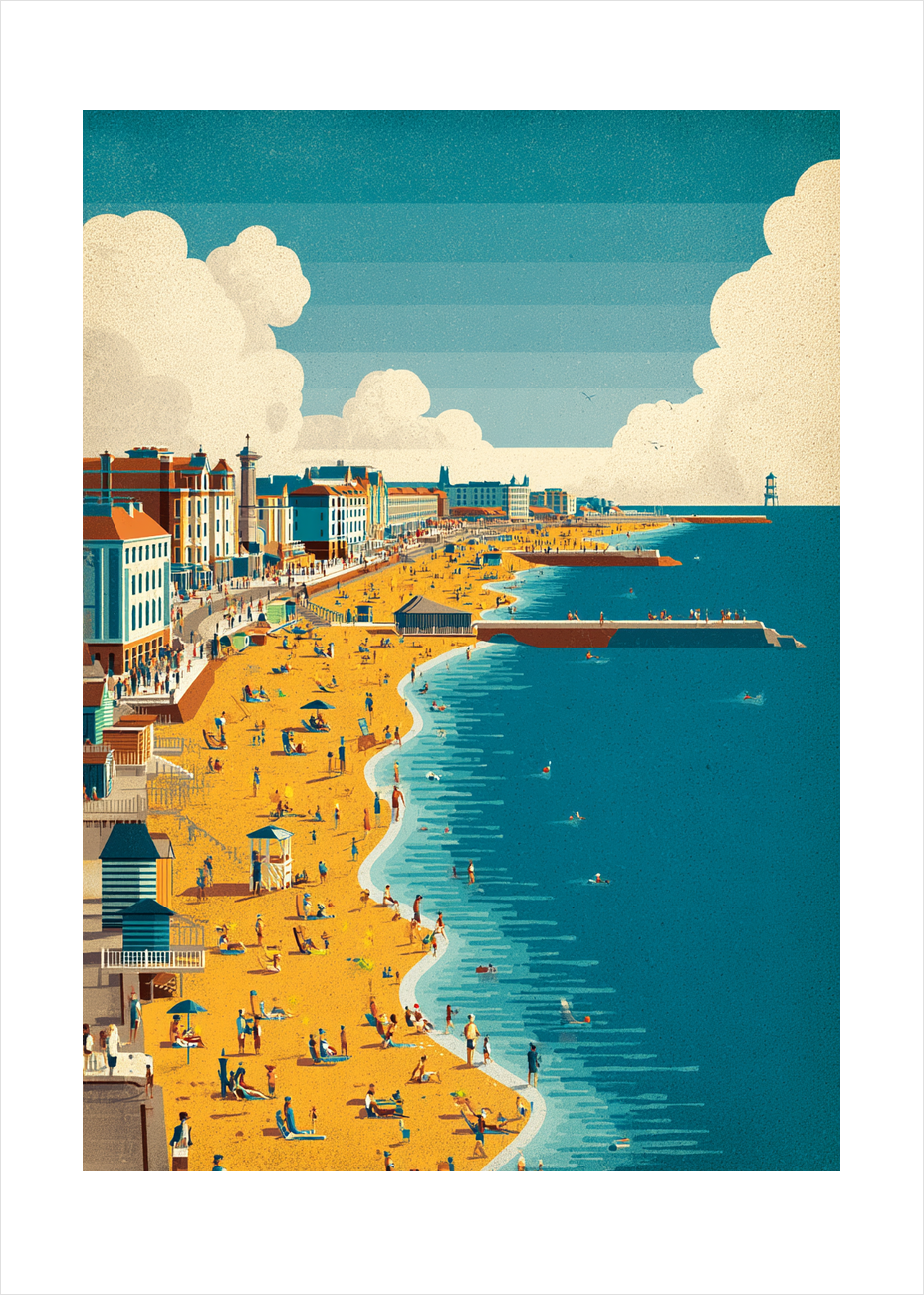 Havets salte sus - No Frame, With White Border