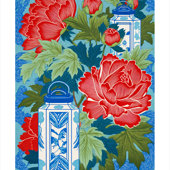 Silke under måneskin - No Frame, With White Border