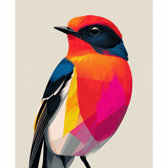 Fløjlssang i farvebrus - No Frame, With White Border