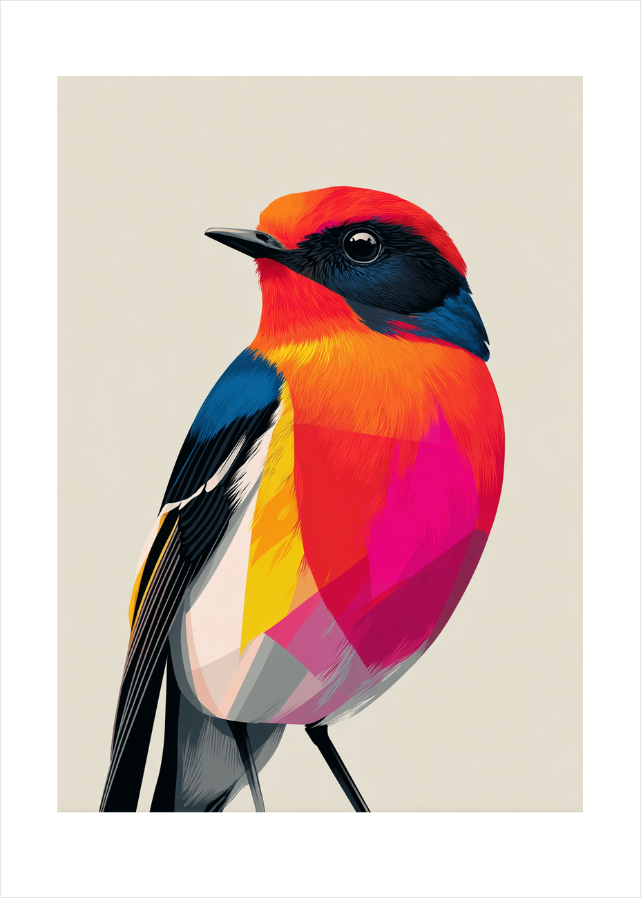 Fløjlssang i farvebrus - No Frame, With White Border