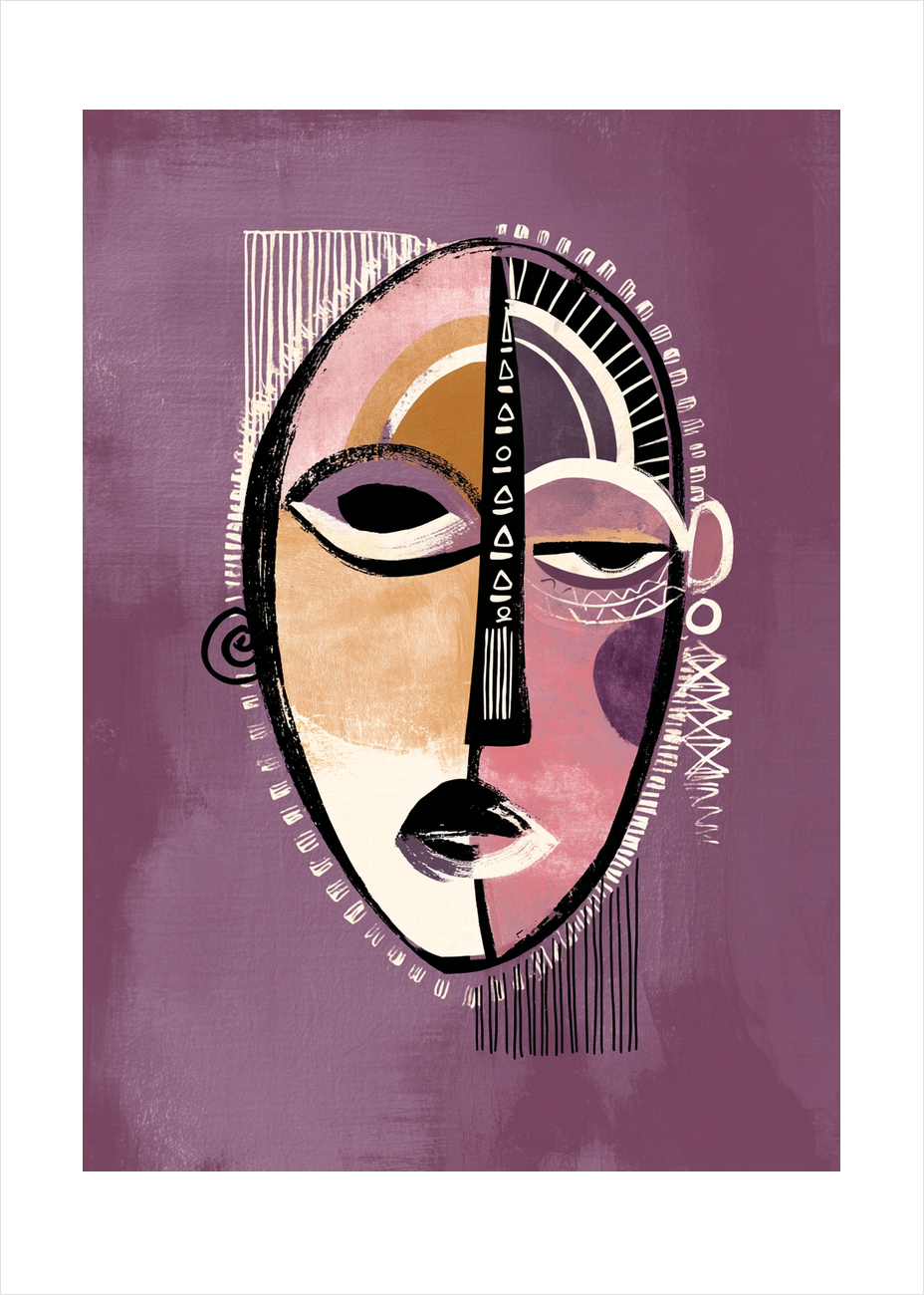 Stille rytme i ansigtet - No Frame, With White Border