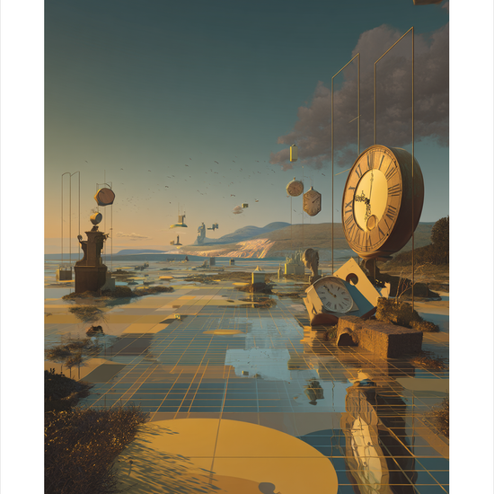 Tidens hvisken over havet - No Frame, With White Border