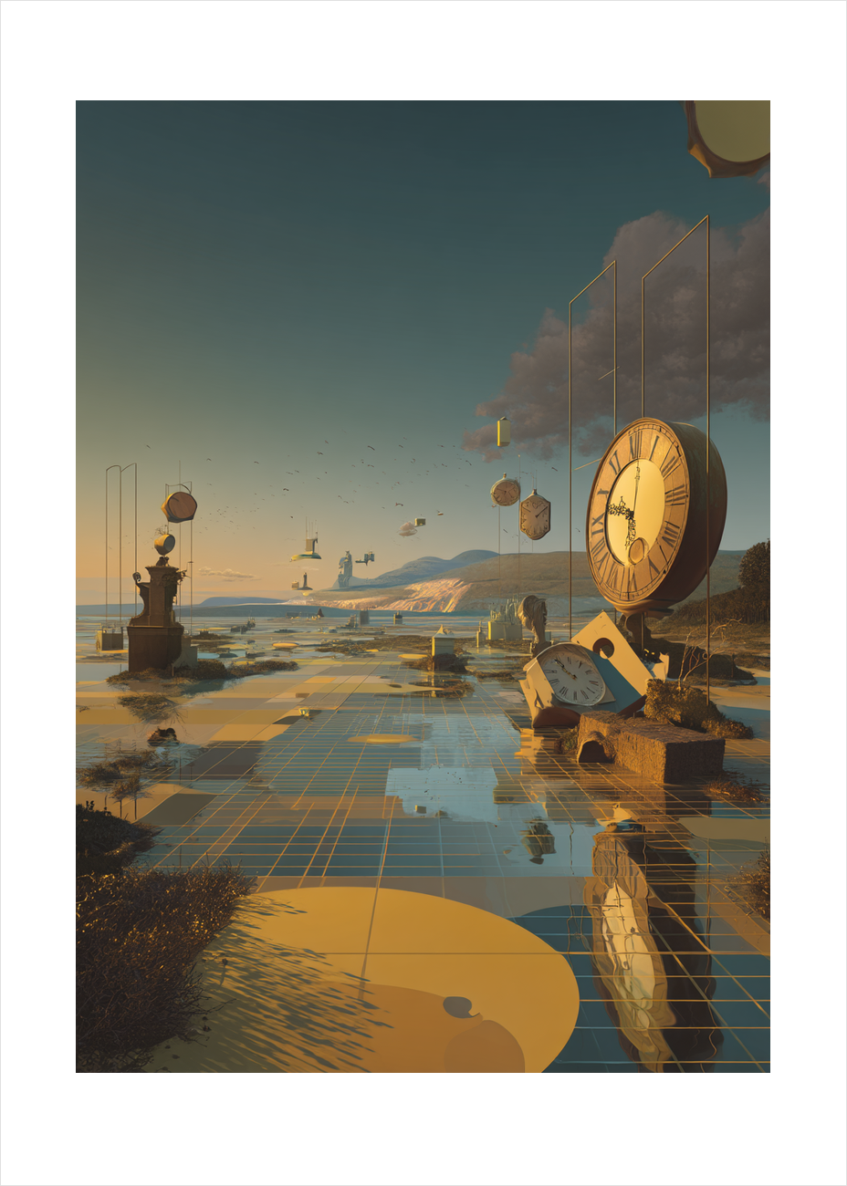 Tidens hvisken over havet - No Frame, With White Border