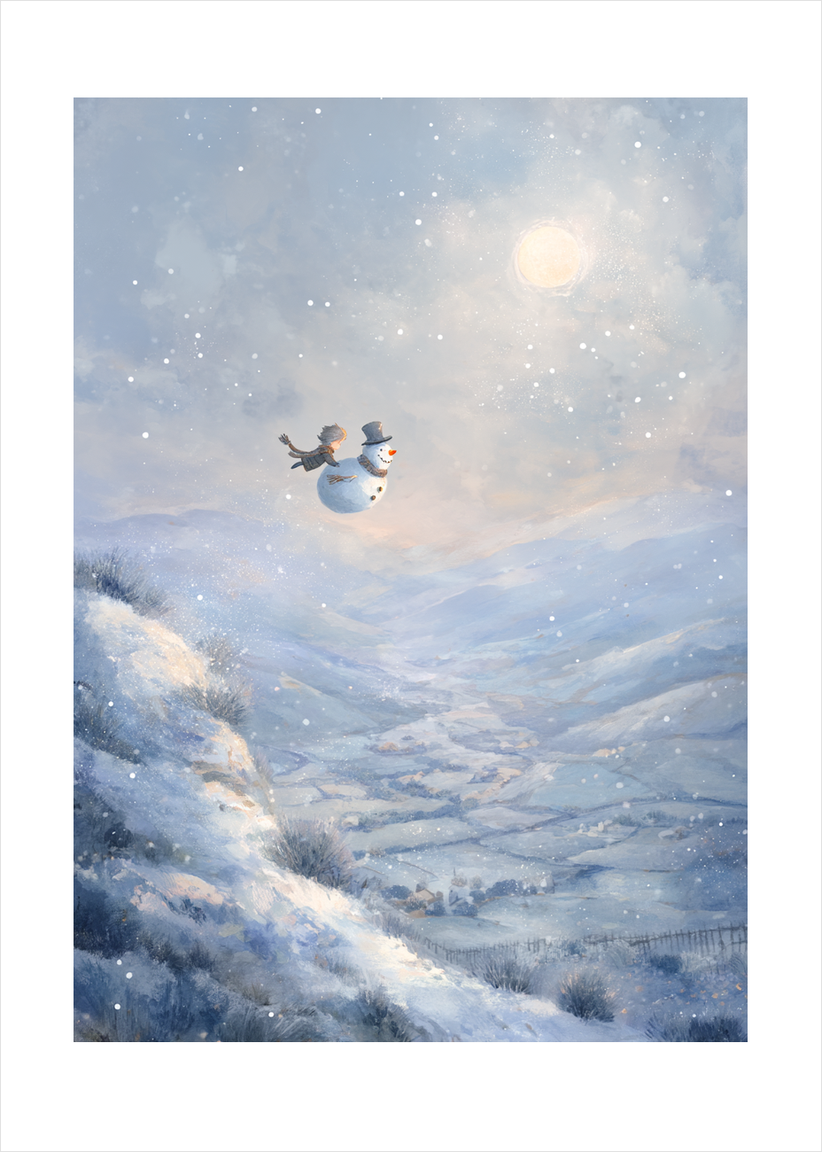 Snefaldets sagte klang - No Frame, With White Border