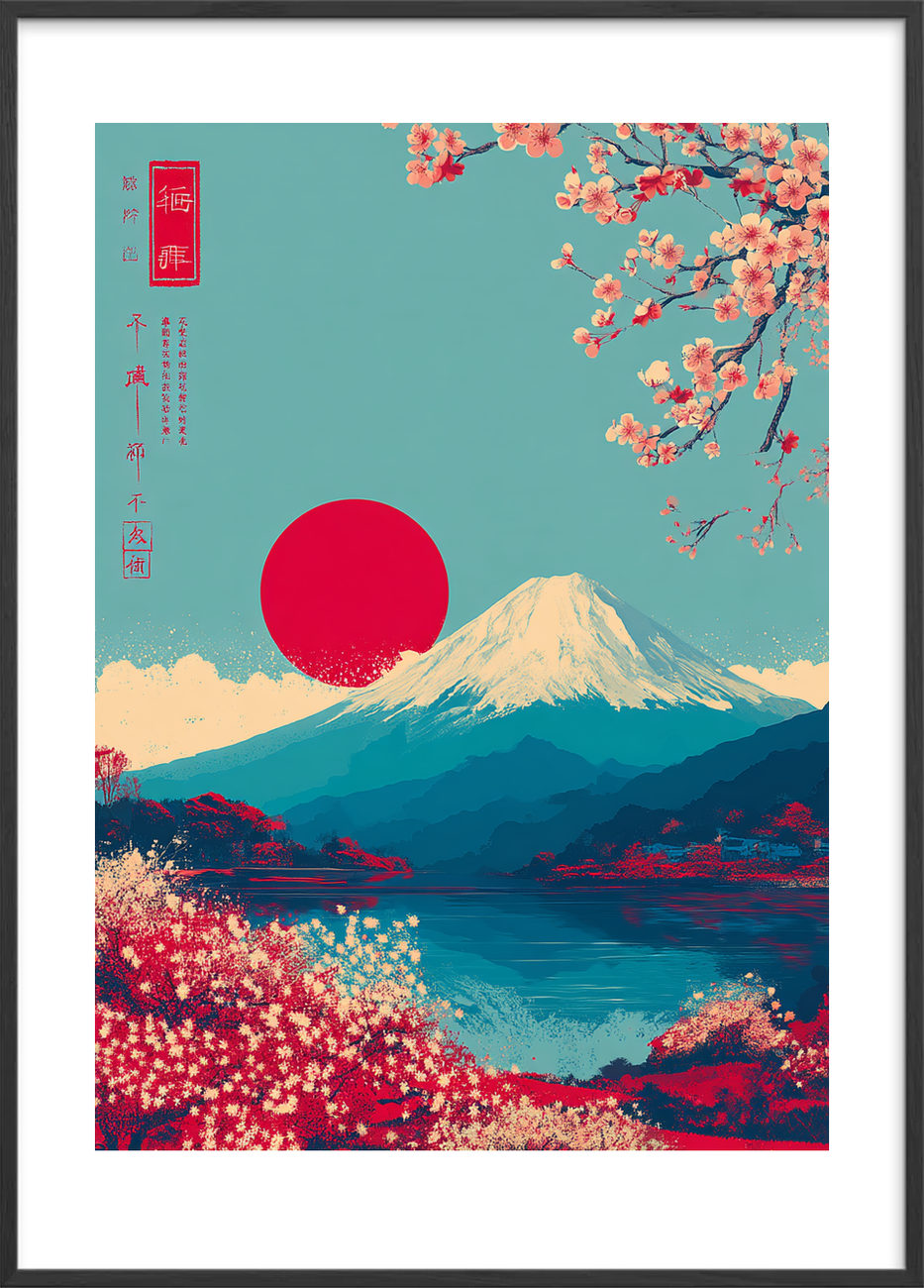 Solens stille klang - Black Frame, With White Border