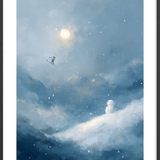 Vinger af kold vind - Black Frame, With White Border