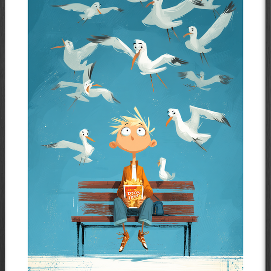 Knasende salt i luften - Black Frame, With White Border