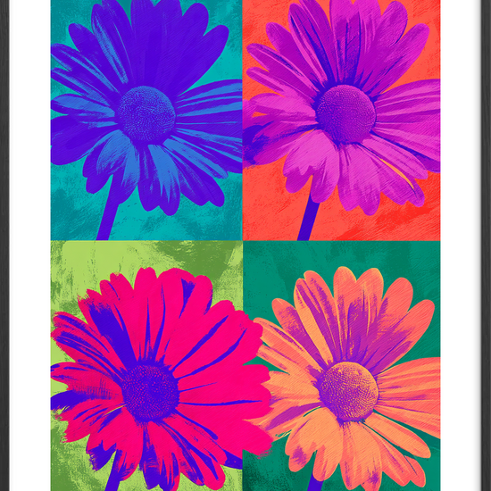 Smagen af neon - Black Frame, With White Border