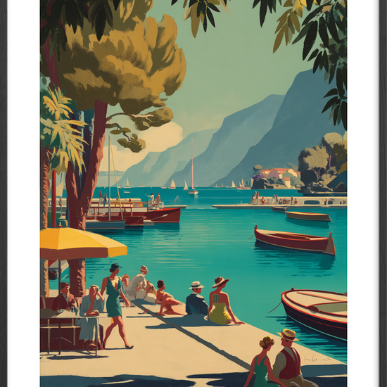 Lyden af solvarmt vand - Black Frame, With White Border