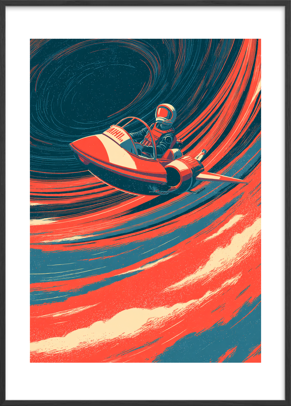 Stjernedansens hvisken - Black Frame, With White Border