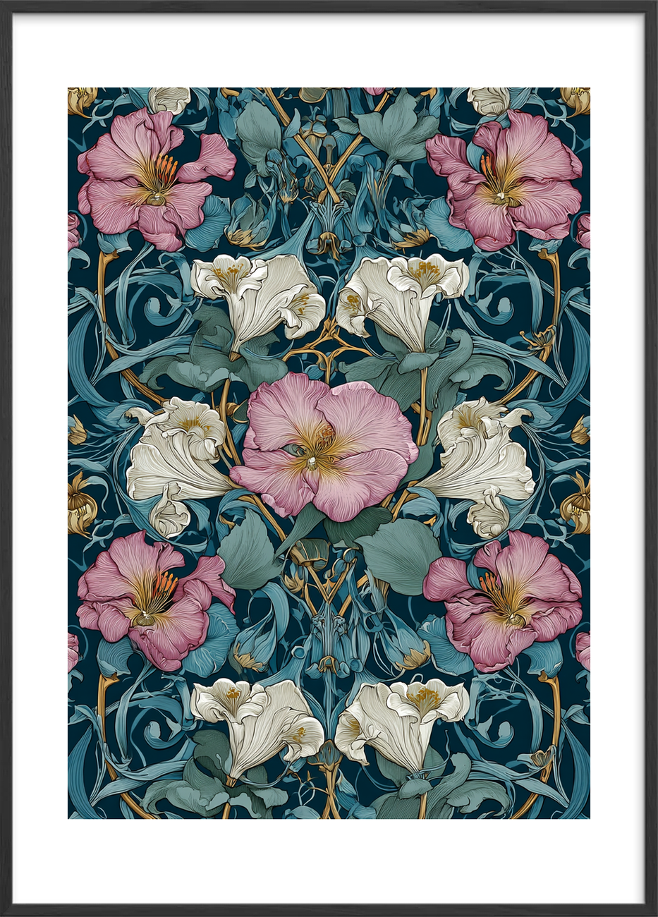 Duftens blide hvisken - Black Frame, With White Border