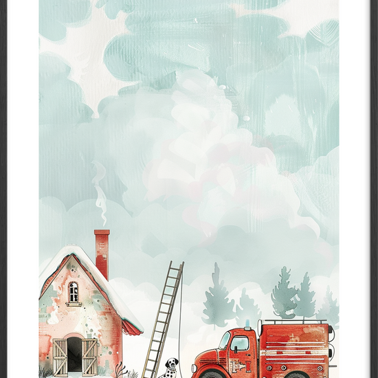 Stigens sang i vinterhimlen - Black Frame, With White Border