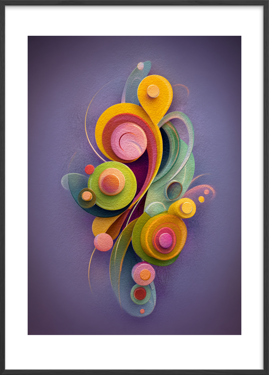 Smagen af farvet regn - Black Frame, With White Border
