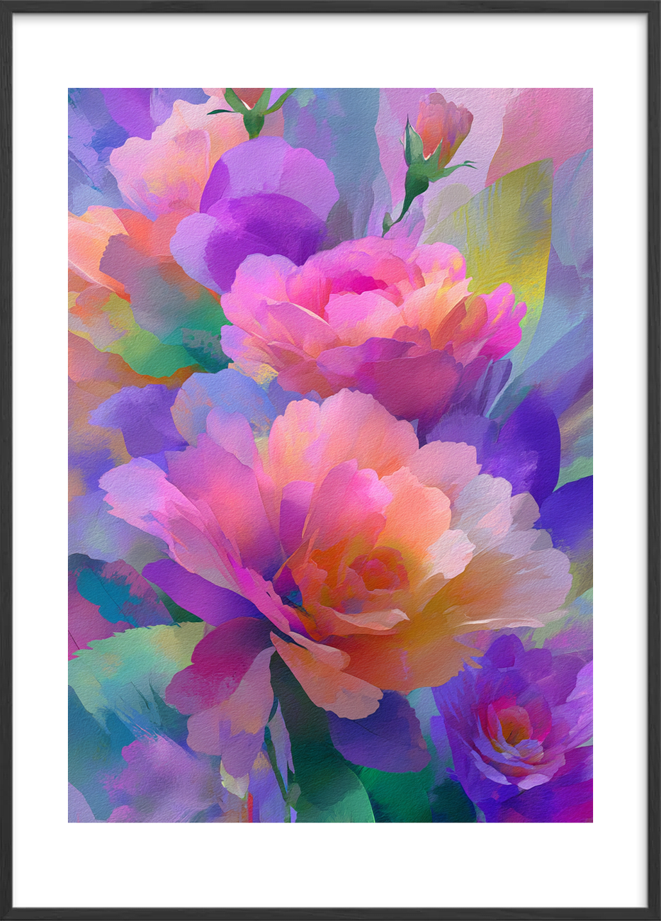 Duften af skjult sommersang - Black Frame, With White Border