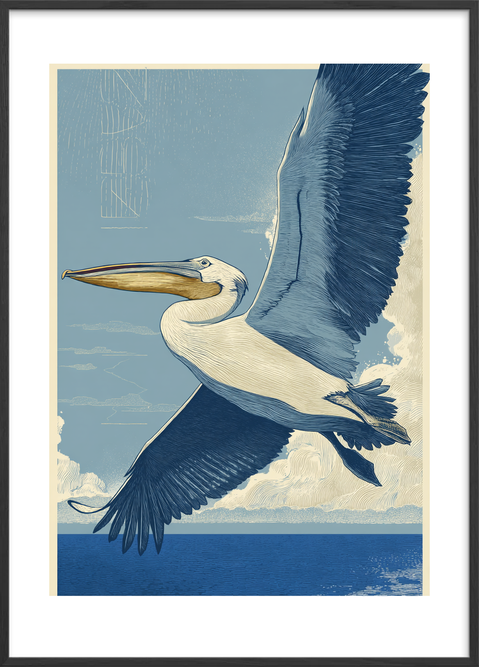 Saltvindens sang - Black Frame, With White Border