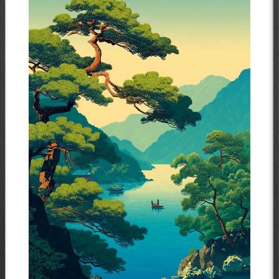 Søens fjerne sang - Black Frame, With White Border