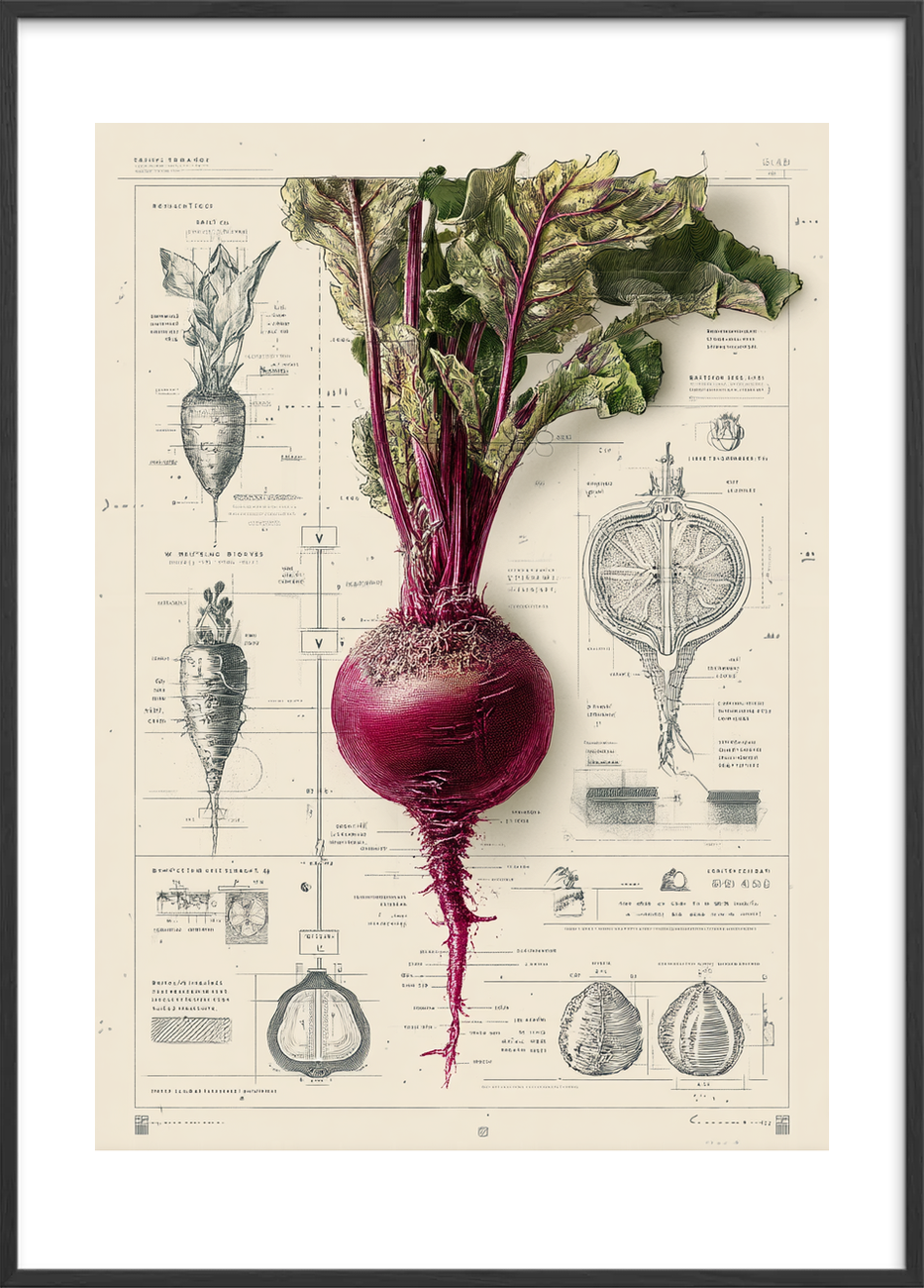 Røddernes hviskende puls - Black Frame, With White Border