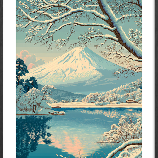 Isens blide hvisken - Black Frame, With White Border