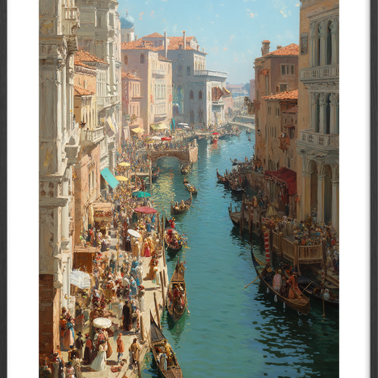 Kanalens hvisken af sommer - Black Frame, With White Border