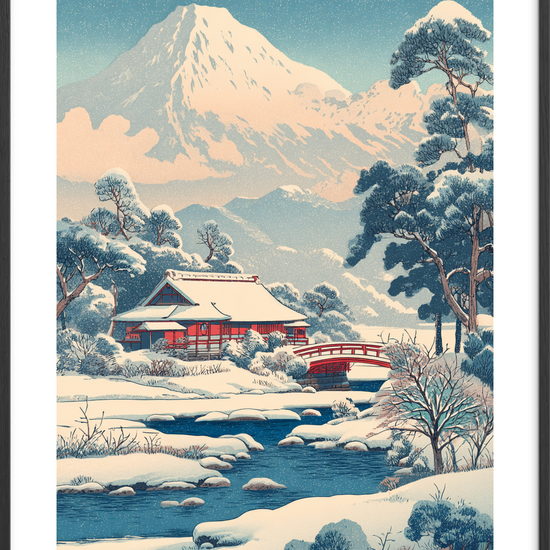 Stilhedens hvide hvisken - Black Frame, With White Border