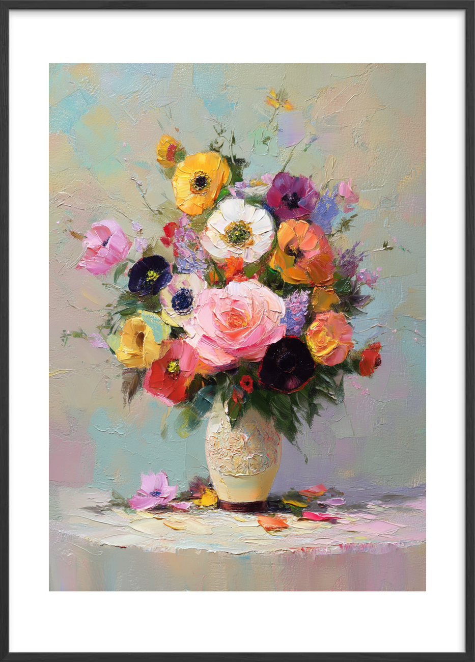 Farvernes stille klang - Black Frame, With White Border