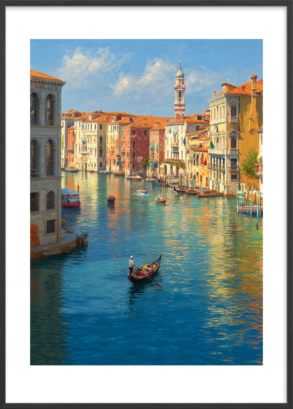 Vandets sagte sang - Black Frame, With White Border