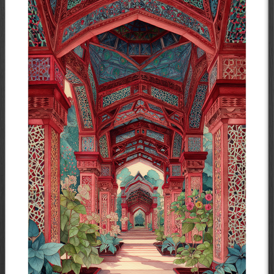 Silkens sus i søjlegangen - Black Frame, With White Border