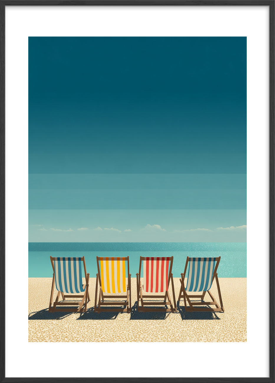 Sommerbrisens sus - Black Frame, With White Border