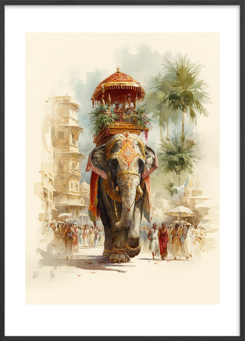 Trommens rungende fodtrin - Black Frame, With White Border