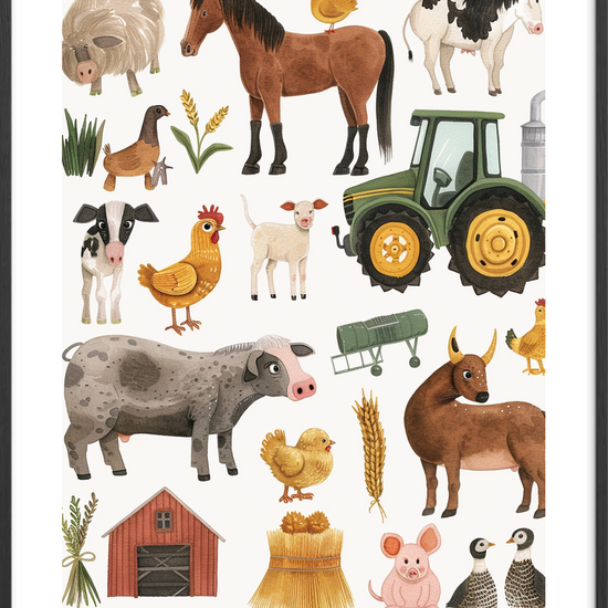 Lugten af nyslået hø - Black Frame, With White Border